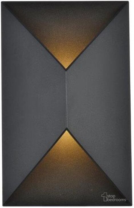 The appearance of Raine Integrated Led Wall Sconce In Black LDOD4022BK designed by Elegant Lighting in the transitional interior design. This black piece of furniture  was selected by 1StopBedrooms from Raine Collection to add a touch of cosiness and style into your home. Sku: LDOD4022BK. Material: Aluminum. Product Type: Wall Sconce. Image1