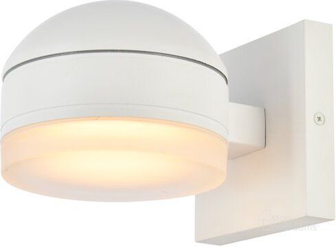 The appearance of Raine Integrated Led Wall Sconce In White LDOD4015WH designed by Elegant Lighting in the transitional interior design. This white piece of furniture  was selected by 1StopBedrooms from Raine Collection to add a touch of cosiness and style into your home. Sku: LDOD4015WH. Material: Aluminum. Product Type: Wall Sconce. Image1
