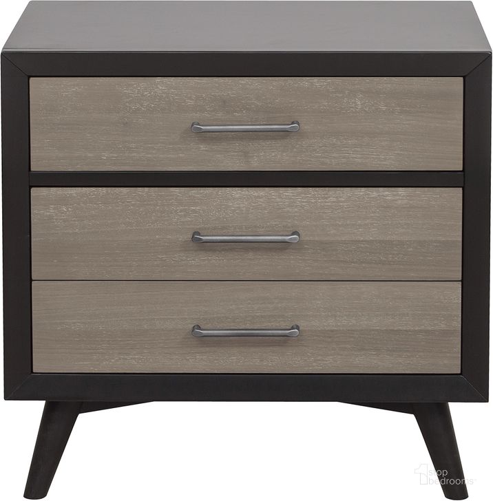 The appearance of Raku Nightstand designed by Homelegance in the modern / contemporary interior design. This gray piece of furniture  was selected by 1StopBedrooms from Raku Collection to add a touch of cosiness and style into your home. Sku: 1711-4. Material: Wood. Product Type: Nightstand. Image1