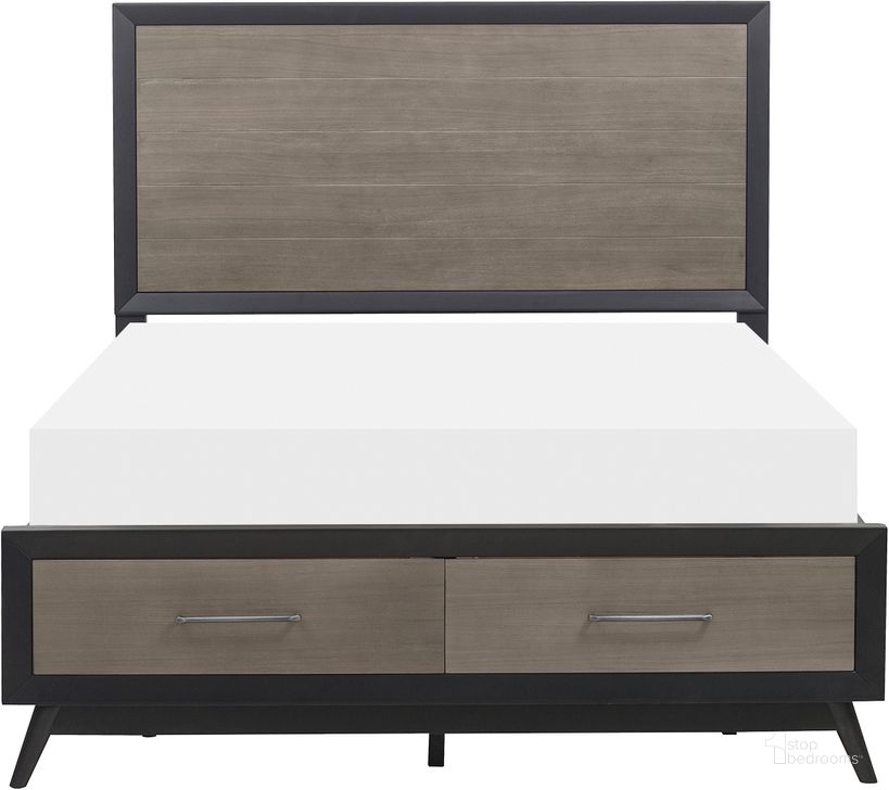 The appearance of Raku Queen Storage Platform Bed designed by Homelegance in the modern / contemporary interior design. This gray piece of furniture  was selected by 1StopBedrooms from Raku Collection to add a touch of cosiness and style into your home. Sku: 1711-1;1711-2;1711-3. Bed Type: Storage Bed. Material: Wood. Product Type: Storage Bed. Bed Size: Queen. Image1