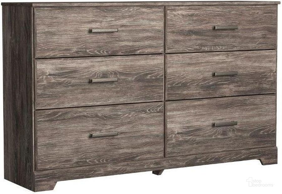 The appearance of Ralinksi Gray Dresser designed by Signature Design by Ashley in the transitional interior design. This gray piece of furniture  was selected by 1StopBedrooms from Ralinksi Collection to add a touch of cosiness and style into your home. Sku: B2587-31. Material: Wood. Product Type: Dresser. Image1