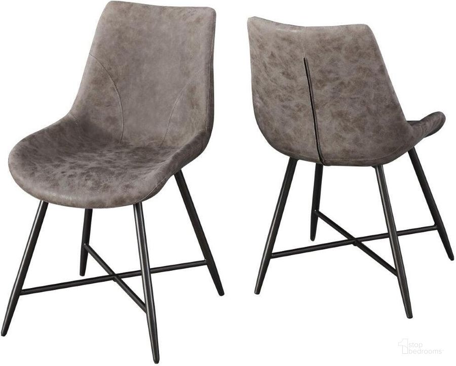 The appearance of Ramona Side Chair Set Of 2 designed by Steve Silver in the transitional interior design. This brown piece of furniture  was selected by 1StopBedrooms from Ramona Collection to add a touch of cosiness and style into your home. Sku: RM440SB. Material: Polyester. Product Type: Side Chair. Image1