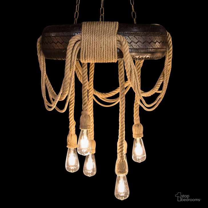 The appearance of Ranchero - 6 Light Chandelier designed by AICO in the modern / contemporary interior design. This brown piece of furniture  was selected by 1StopBedrooms from Lighting Collection to add a touch of cosiness and style into your home. Sku: LT-CH705-6. Product Type: Chandelier.