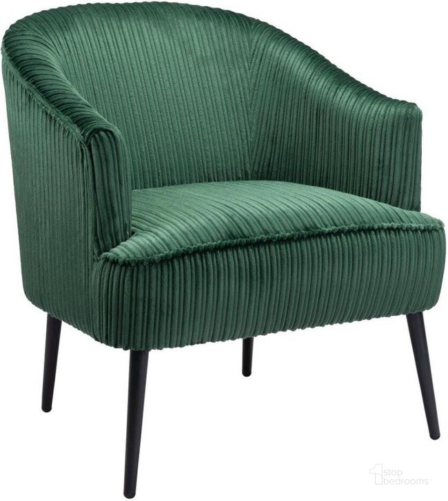 The appearance of Ranier Accent Chair Green designed by Zuo Modern in the modern / contemporary interior design. This green piece of furniture  was selected by 1StopBedrooms from Ranier Collection to add a touch of cosiness and style into your home. Sku: 109224. Product Type: Accent Chair. Material: Plywood. Image1
