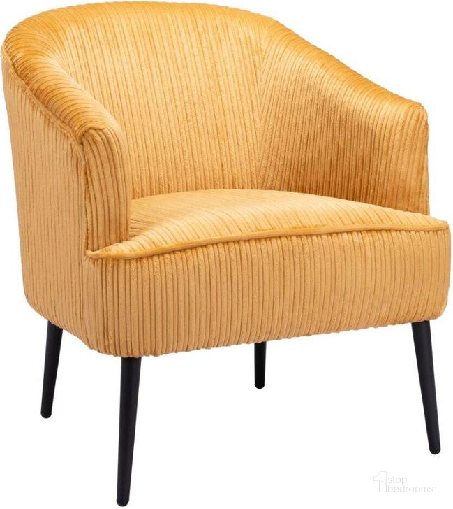 The appearance of Ranier Accent Chair Yellow designed by Zuo Modern in the modern / contemporary interior design. This yellow piece of furniture  was selected by 1StopBedrooms from Ranier Collection to add a touch of cosiness and style into your home. Sku: 109225. Product Type: Accent Chair. Material: Plywood. Image1
