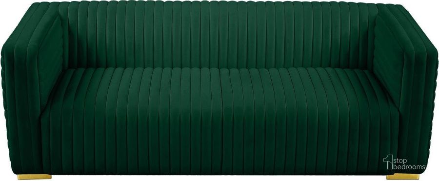 The appearance of Ravish Green Velvet Sofa designed by Meridian in the modern / contemporary interior design. This green piece of furniture  was selected by 1StopBedrooms from Ravish Collection to add a touch of cosiness and style into your home. Sku: 640Green-S. Product Type: Sofa. Material: Velvet. Image1