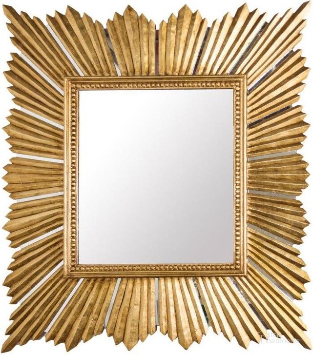 The appearance of Raymond Gold Leaf Extra Large Mirror designed by Worlds Away in the modern / contemporary interior design. This gold piece of furniture  was selected by 1StopBedrooms from Raymond Collection to add a touch of cosiness and style into your home. Sku: RAYMOND GL. Material: Wood. Product Type: Mirror.