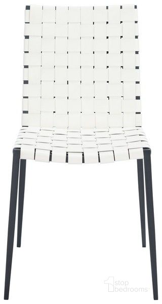 The appearance of Rayne Woven Dining Chair in White and Black designed by Safavieh in the modern / contemporary interior design. This white and black piece of furniture  was selected by 1StopBedrooms from Rayne Collection to add a touch of cosiness and style into your home. Sku: DCH3006D-SET2. Material: Metal. Product Type: Dining Chair. Image1