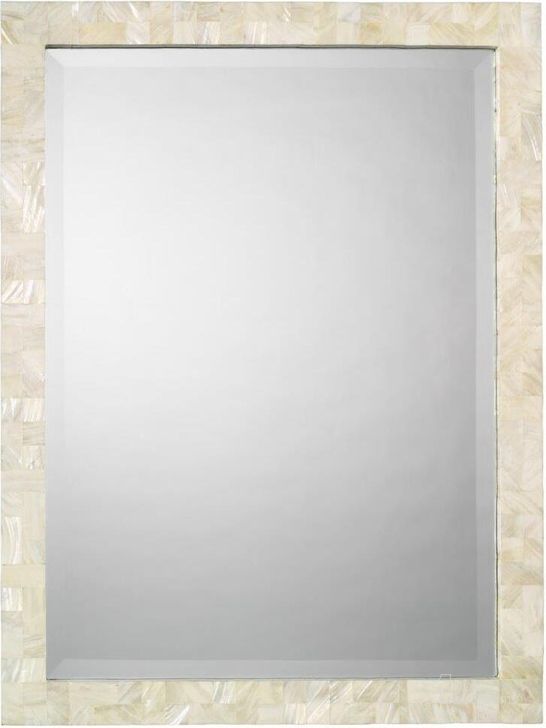 The appearance of Rectangle Mirror designed by Jamie Young Company in the transitional interior design. This pearl piece of furniture  was selected by 1StopBedrooms from  to add a touch of cosiness and style into your home. Sku: 6RECT-LGMOP. Material: Glass. Product Type: Mirror. Image1
