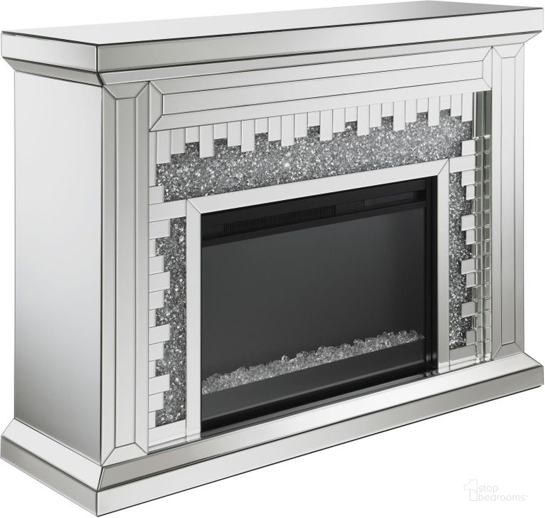 The appearance of Rectangular Freestanding Fireplace Mirror - 991048 designed by Coaster in the transitional interior design. This mirror piece of furniture  was selected by 1StopBedrooms from Gilmore Collection to add a touch of cosiness and style into your home. Sku: 991048. Product Type: Fireplace. Material: MDF. Image1