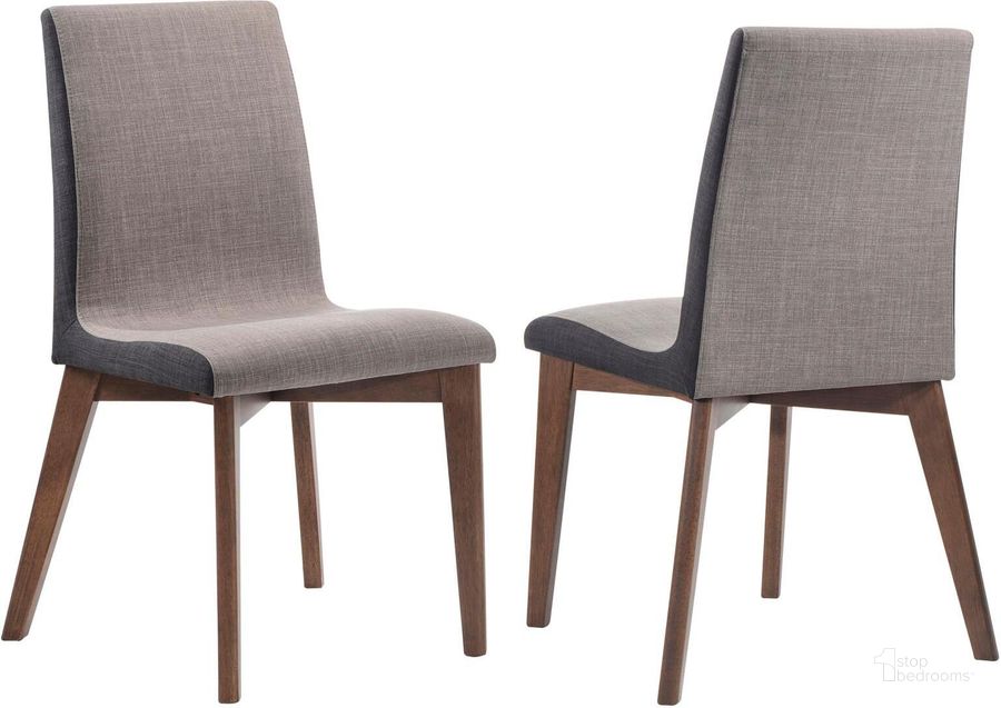 The appearance of Redbridge Natural Walnut Dining Chair Set of 2 designed by Coaster in the modern / contemporary interior design. This brown piece of furniture  was selected by 1StopBedrooms from Redbridge Collection to add a touch of cosiness and style into your home. Sku: 106592. Material: Fabric. Product Type: Dining Chair. Image1