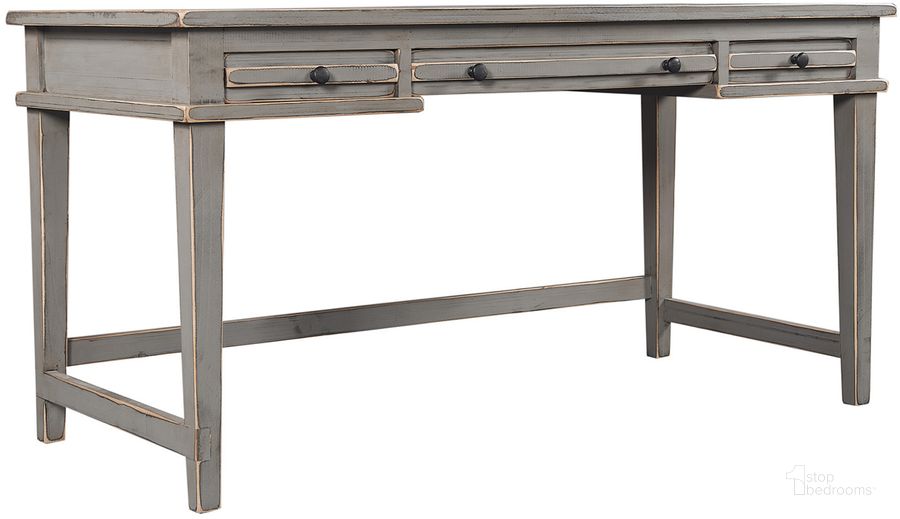 The appearance of Reeds Farm Writing Desk In Grey designed by Aspenhome in the country / farmhouse interior design. This grey piece of furniture  was selected by 1StopBedrooms from Reeds Farm Collection to add a touch of cosiness and style into your home. Sku: I358-360WD-WGY. Material: Wood. Product Type: Writing Desk. Image1