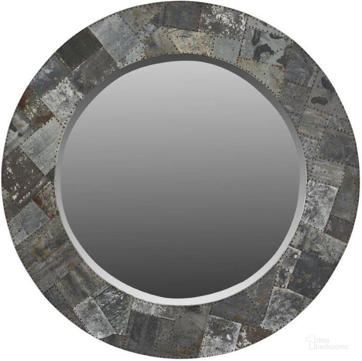 The appearance of Reflections Dark Grey Arcadia 42 Inch Round Mirror designed by LH Imports in the rustic / southwestern interior design. This dark grey piece of furniture  was selected by 1StopBedrooms from Reflections Collection to add a touch of cosiness and style into your home. Sku: ARC-SHA-36. Material: Wood. Product Type: Accent Mirror. Image1