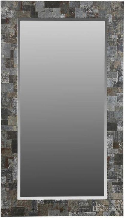 The appearance of Reflections Dark Grey Arcadia 84 Inch Rectangle Mirror designed by LH Imports in the rustic / southwestern interior design. This dark grey piece of furniture  was selected by 1StopBedrooms from Reflections Collection to add a touch of cosiness and style into your home. Sku: ARC-SHA-32. Material: Wood. Product Type: Accent Mirror. Image1