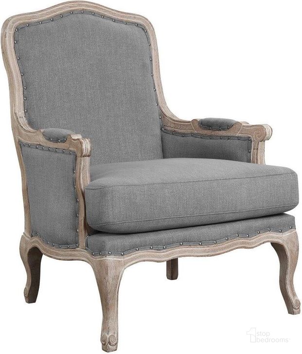 The appearance of Regal Slate Accent Chair designed by Picket House in the traditional interior design. This gray piece of furniture  was selected by 1StopBedrooms from Regal Collection to add a touch of cosiness and style into your home. Sku: UAZ542100G. Product Type: Accent Chair. Material: Rubberwood. Image1