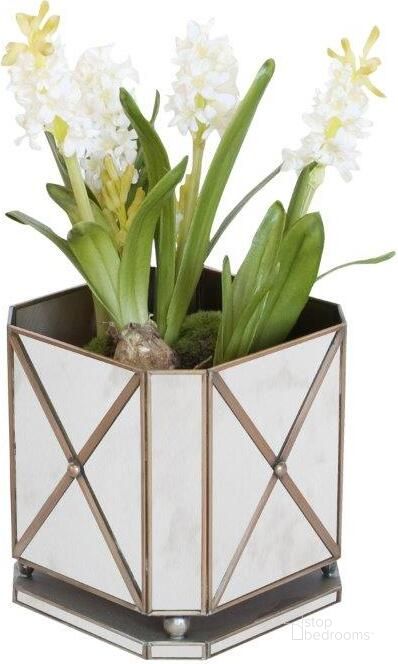 The appearance of Regency Antique Mirror Planter designed by Worlds Away in the modern / contemporary interior design. This chrome piece of furniture  was selected by 1StopBedrooms from Regency Collection to add a touch of cosiness and style into your home. Sku: MTPAMR. Material: Metal. Product Type: Planter.