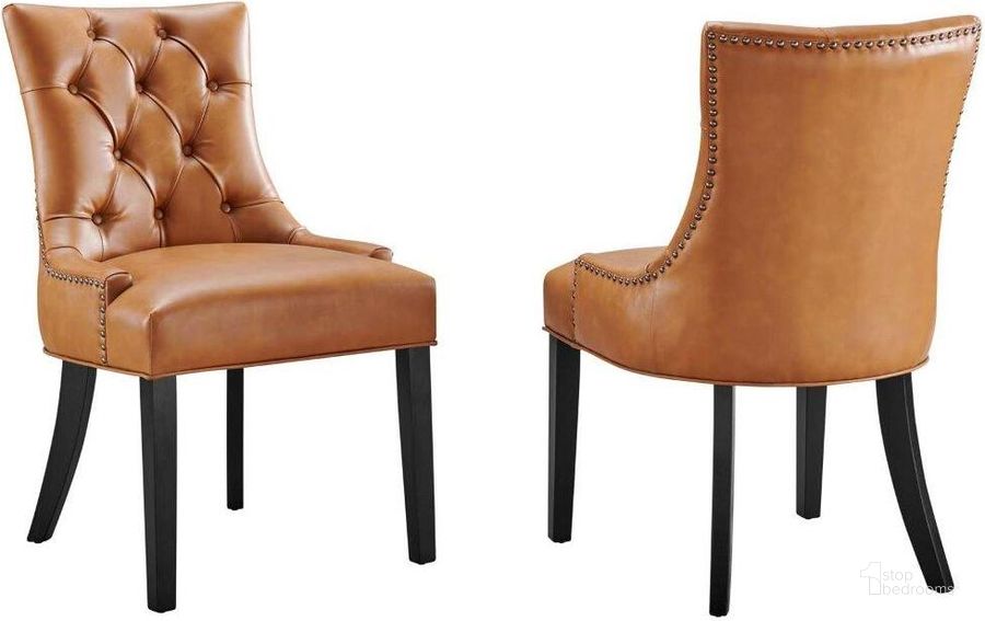 The appearance of Regent Dining Side Chair Vinyl Set of 2 In Tan designed by Modway in the modern / contemporary interior design. This tan piece of furniture  was selected by 1StopBedrooms from Regent Collection to add a touch of cosiness and style into your home. Sku: EEI-2742-TAN-SET. Material: Wood. Product Type: Side Chair. Image1