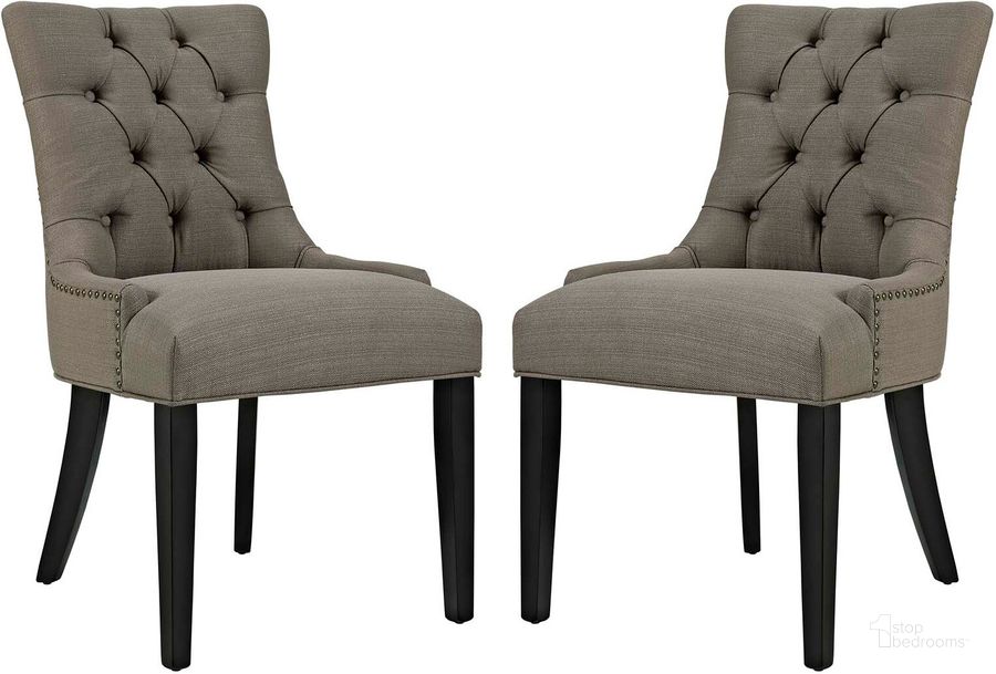The appearance of Regent Granite Dining Side Chair Fabric Set of 2 designed by Modway in the modern / contemporary interior design. This granite piece of furniture  was selected by 1StopBedrooms from Regent Collection to add a touch of cosiness and style into your home. Sku: EEI-2743-GRA-SET. Material: Wood. Product Type: Side Chair. Image1
