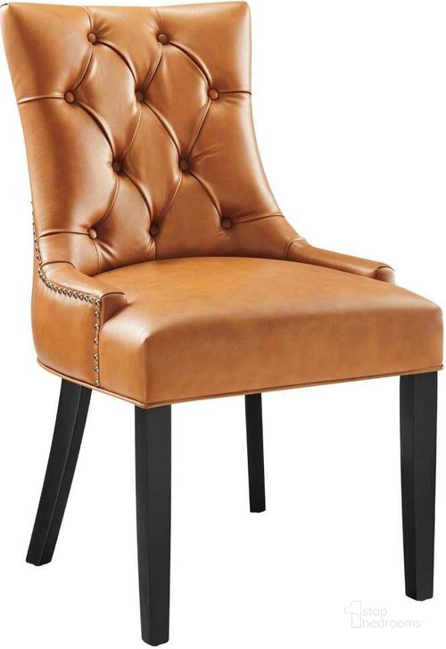 The appearance of Regent Tan Tufted Vegan Leather Dining Chair designed by Modway in the modern / contemporary interior design. This tan piece of furniture  was selected by 1StopBedrooms from Regent Collection to add a touch of cosiness and style into your home. Sku: EEI-2222-TAN. Material: Wood. Product Type: Dining Chair. Image1