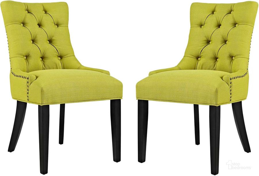 The appearance of Regent Wheat Grass Dining Side Chair Fabric Set of 2 EEI-2743-WHE-SET designed by Modway in the modern / contemporary interior design. This wheat grass piece of furniture  was selected by 1StopBedrooms from Regent Collection to add a touch of cosiness and style into your home. Sku: EEI-2743-WHE-SET. Material: Wood. Product Type: Side Chair. Image1