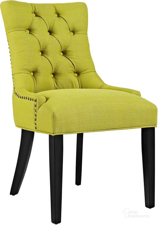 The appearance of Regent Wheat Grass Tufted Fabric Dining Side Chair designed by Modway in the modern / contemporary interior design. This wheat grass piece of furniture  was selected by 1StopBedrooms from Regent Collection to add a touch of cosiness and style into your home. Sku: EEI-2223-WHE. Material: Wood. Product Type: Side Chair. Image1