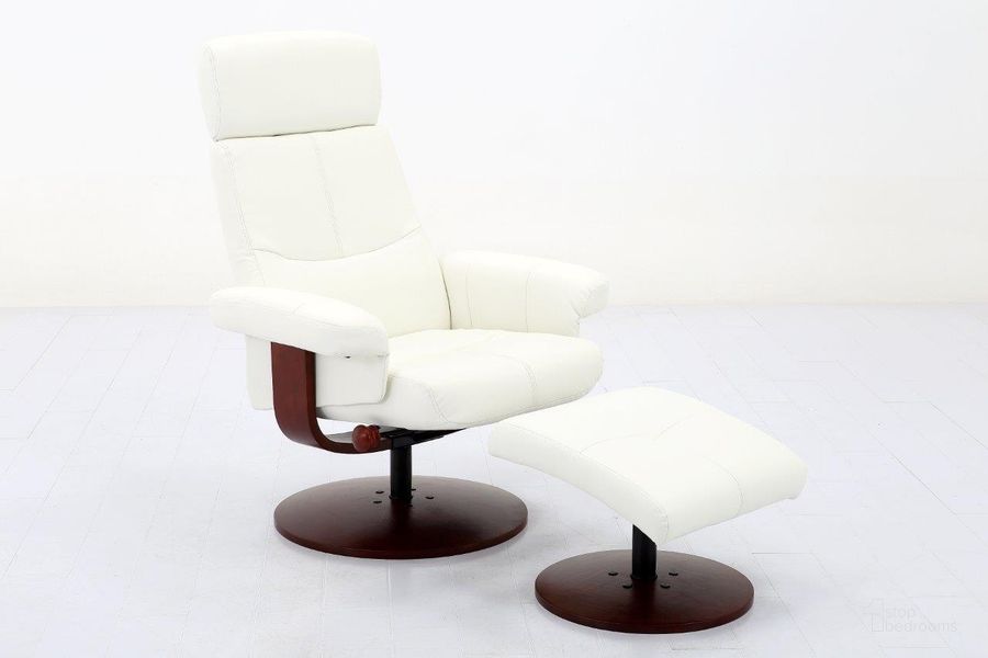 The appearance of Regina Recliner In White Polyurethane designed by Mac Motion Chair in the transitional interior design. This white piece of furniture  was selected by 1StopBedrooms from Regina Collection to add a touch of cosiness and style into your home. Sku: M165-003011. Product Type: Recliner. Material: Plywood. Image1