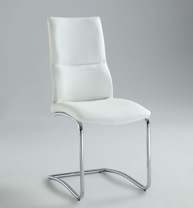 The appearance of Reinga White Side Chair Set of 2 designed by Atelier Home in the modern / contemporary interior design. This white piece of furniture  was selected by 1StopBedrooms from Reinga Collection to add a touch of cosiness and style into your home. Sku: PIPER-SC-WHT. Material: Faux Leather. Product Type: Side Chair.