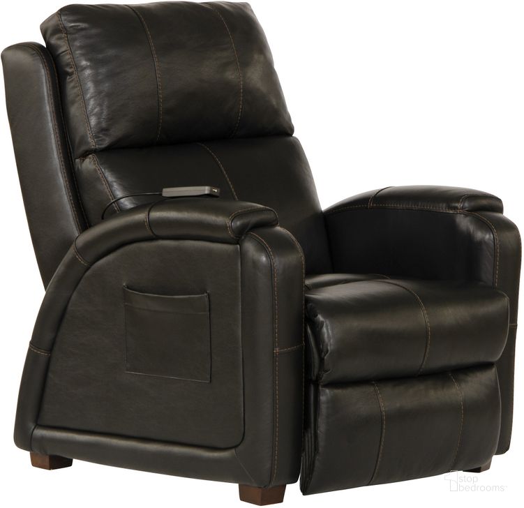 The appearance of Reliever Leather Power Lay Flat Recliner with Power Adjustable Headrest In Black designed by Catnapper in the traditional interior design. This black piece of furniture  was selected by 1StopBedrooms from Reliever Collection to add a touch of cosiness and style into your home. Sku: 7647957127388307388. Material: Leather. Product Type: Recliner. Image1