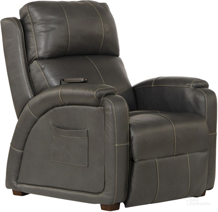 The appearance of Reliever Leather Power Lay Flat Recliner with Power Adjustable Headrest In Gunmetal designed by Catnapper in the traditional interior design. This gunmetal piece of furniture  was selected by 1StopBedrooms from Reliever Collection to add a touch of cosiness and style into your home. Sku: 7647957127358307358. Material: Leather. Product Type: Recliner. Image1