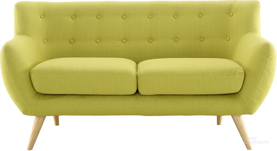 The appearance of Remark Wheat Grass Upholstered Fabric Loveseat designed by Modway in the modern / contemporary interior design. This wheat grass piece of furniture  was selected by 1StopBedrooms from Remark Collection to add a touch of cosiness and style into your home. Sku: EEI-1632-WHE. Material: Wood. Product Type: Loveseat. Image1