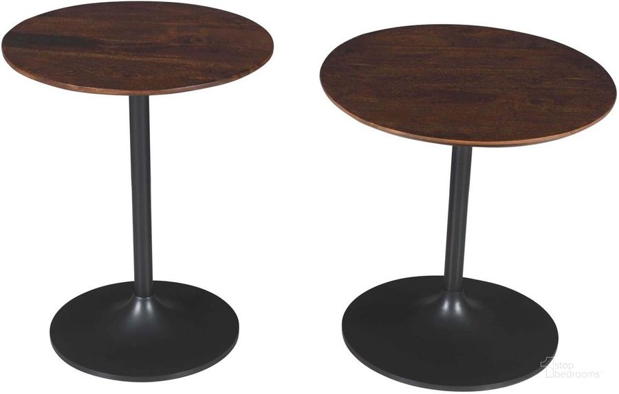 The appearance of Remy Solid Wood and Iron Modern Pedestal Accent Tables Set of 2 In Gunmetal designed by Jofran in the modern / contemporary interior design. This gunmetal piece of furniture  was selected by 1StopBedrooms from Global Archive Collection to add a touch of cosiness and style into your home. Sku: 1730-223GMT. Product Type: Accent Table. Material: Iron. Image1