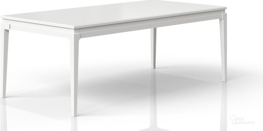 The appearance of Renascence Rectangle Dining Table designed by Bernards in the  interior design. This white piece of furniture  was selected by 1StopBedrooms from Renascence Collection to add a touch of cosiness and style into your home. Sku: 388-500. Table Base Style: Legs. Product Type: Dining Table. Material: Wood Veneer. Table Top Shape: Rectangular. Size: 82". Image1