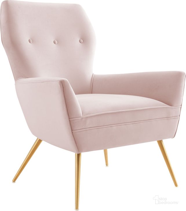 The appearance of Renata Button Tufted Performance Velvet Arm Chair In Pink designed by Modway in the modern / contemporary interior design. This pink piece of furniture  was selected by 1StopBedrooms from Renata Collection to add a touch of cosiness and style into your home. Sku: EEI-5020-PNK. Material: Wood. Product Type: Arm Chair. Image1