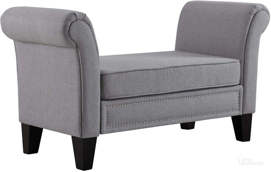 The appearance of Rendezvous Bench In Light Gray designed by Modway in the modern / contemporary interior design. This light gray piece of furniture  was selected by 1StopBedrooms from Rendezvous Collection to add a touch of cosiness and style into your home. Sku: EEI-2548-LGR. Product Type: Bench. Material: Foam. Image1
