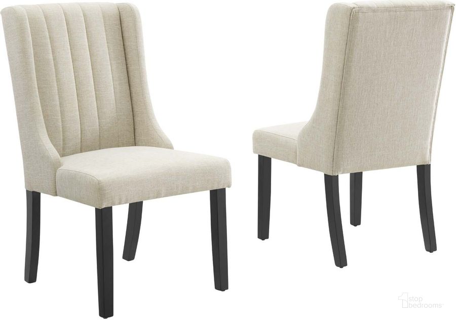 The appearance of Renew Parsons Fabric Dining Side Chairs - Set of 2 EEI-4245-BEI designed by Modway in the modern / contemporary interior design. This beige piece of furniture  was selected by 1StopBedrooms from Renew Collection to add a touch of cosiness and style into your home. Sku: EEI-4245-BEI. Product Type: Side Chair. Material: MDF. Image1