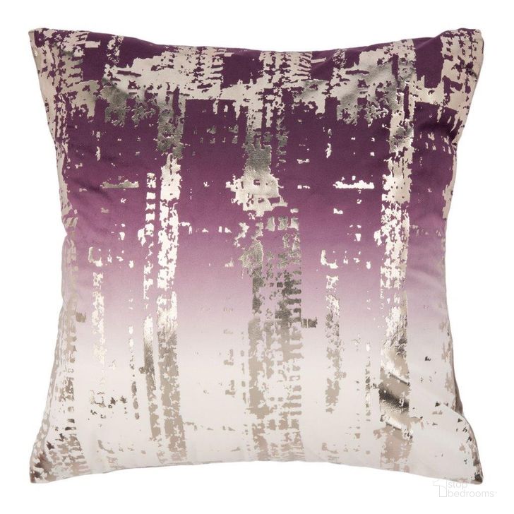 The appearance of Rensia Pillow in Purple and Silver PLS7143A-1818 designed by Safavieh in the modern / contemporary interior design. This purple/silver piece of furniture  was selected by 1StopBedrooms from Rensia Collection to add a touch of cosiness and style into your home. Sku: PLS7143A-1818. Product Type: Pillow. Image1