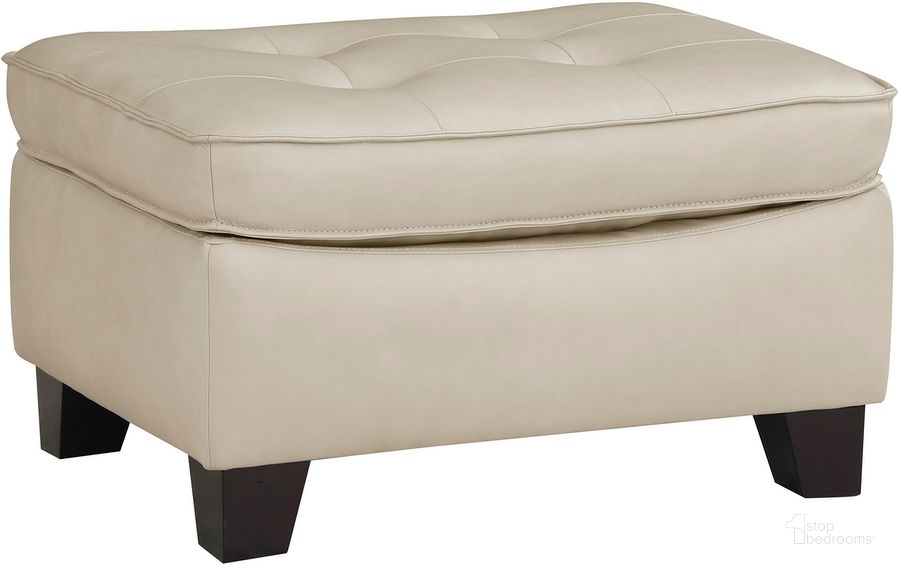 The appearance of Renzo Ottoman In Beige designed by Homelegance in the modern / contemporary interior design. This beige piece of furniture  was selected by 1StopBedrooms from Renzo Collection to add a touch of cosiness and style into your home. Sku: 9266BEG-4. Material: Leather. Product Type: Ottoman. Image1