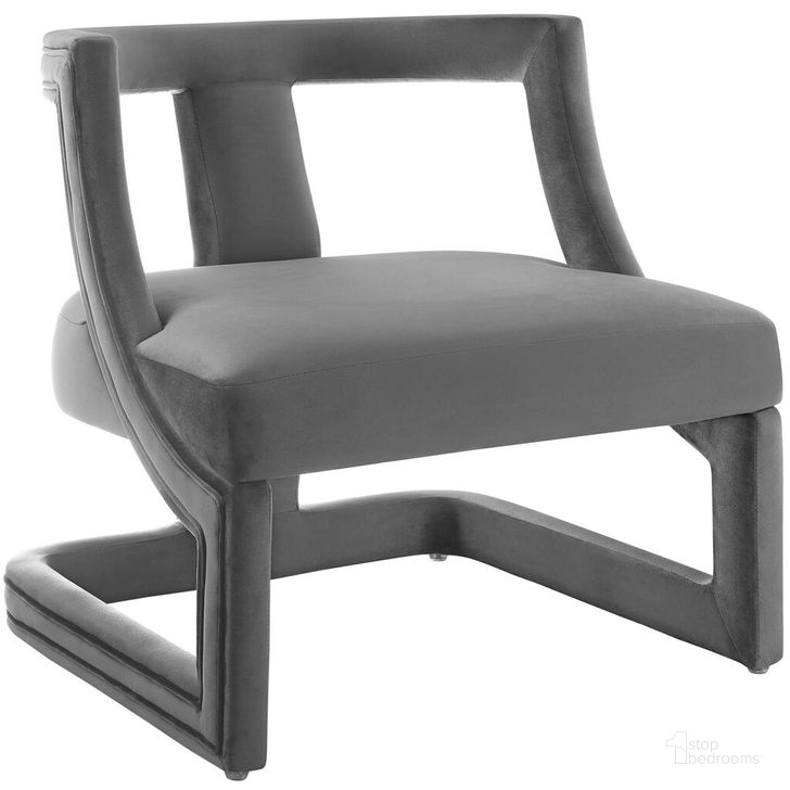 The appearance of Requisite Accent Lounge Performance Velvet Armchair In Gray designed by Modway in the modern / contemporary interior design. This gray piece of furniture  was selected by 1StopBedrooms from Requisite Collection to add a touch of cosiness and style into your home. Sku: EEI-3485-GRY. Material: Wood. Product Type: Living Room Chair. Image1
