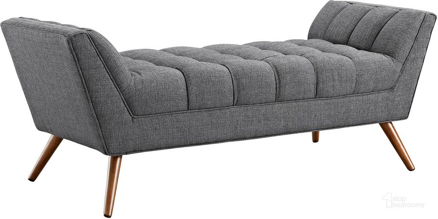 The appearance of Response Gray Medium Upholstered Fabric Bench designed by Modway in the modern / contemporary interior design. This gray piece of furniture  was selected by 1StopBedrooms from Response Collection to add a touch of cosiness and style into your home. Sku: EEI-1789-DOR. Product Type: Bench. Material: Foam. Image1