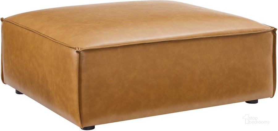 The appearance of Restore Vegan Leather Ottoman EEI-4496-TAN designed by Modway in the modern / contemporary interior design. This tan piece of furniture  was selected by 1StopBedrooms from Restore Collection to add a touch of cosiness and style into your home. Sku: EEI-4496-TAN. Material: Wood. Product Type: Ottoman. Image1