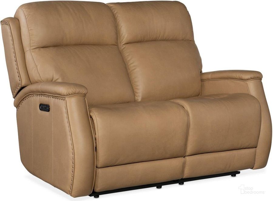 The appearance of Rhea Zero Gravity Power Loveseat With Power Headrest designed by Hooker in the transitional interior design. This beige piece of furniture  was selected by 1StopBedrooms from Rhea Collection to add a touch of cosiness and style into your home. Sku: SS703-PHZ2-080. Material: Leather. Product Type: Loveseat. Image1