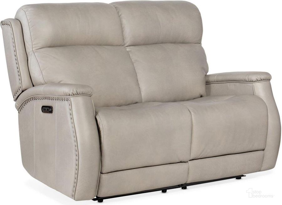 The appearance of Rhea Zero Gravity Power Recline Loveseat With Power Headrest designed by Hooker in the transitional interior design. This gray piece of furniture  was selected by 1StopBedrooms from Rhea Collection to add a touch of cosiness and style into your home. Sku: SS703-PHZ2-091. Material: Leather. Product Type: Reclining Loveseat. Image1