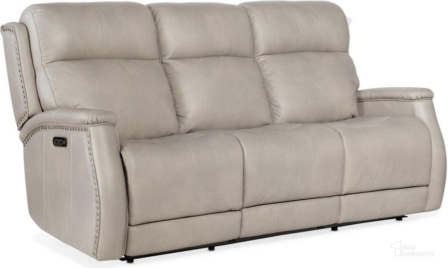 The appearance of Rhea Zero Gravity Power Recline Sofa With Power Headrest SS703-PHZ3-091 designed by Hooker in the transitional interior design. This gray piece of furniture  was selected by 1StopBedrooms from Rhea Collection to add a touch of cosiness and style into your home. Sku: SS703-PHZ3-091. Material: Leather. Product Type: Reclining Sofa. Image1