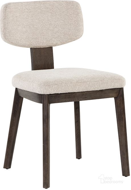 The appearance of Rickett Dining Chair Set Of 2 In Dark Brown And Dove Cream designed by Sunpan in the modern / contemporary interior design. This dark brown piece of furniture  was selected by 1StopBedrooms from Rickett Collection to add a touch of cosiness and style into your home. Sku: 107881. Material: Fabric. Product Type: Dining Chair. Image1