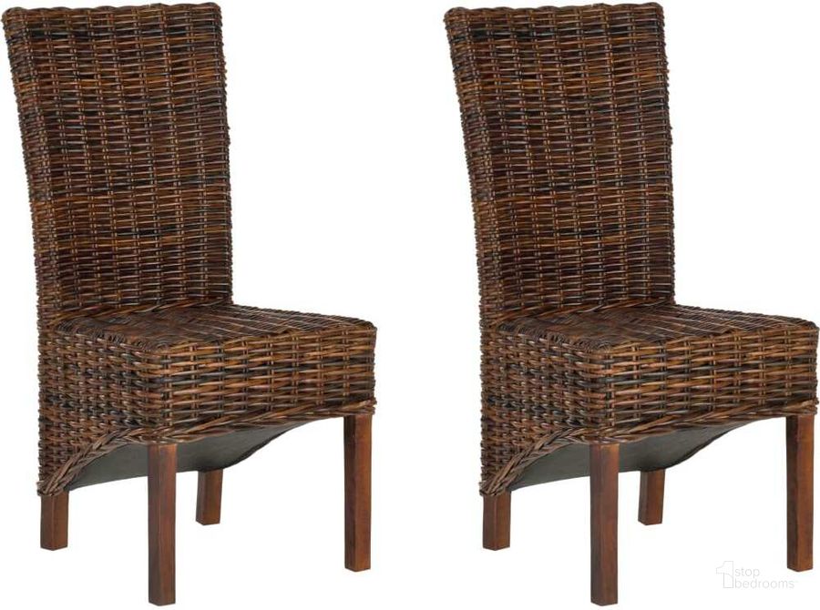 The appearance of Ridge Dark Brown 18 Inch Rattan Side Chair designed by Safavieh in the modern / contemporary interior design. This dark brown piece of furniture  was selected by 1StopBedrooms from Safavieh FOX Collection to add a touch of cosiness and style into your home. Sku: FOX6523A-SET2. Product Type: Dining Chair. Material: Rattan. Image1