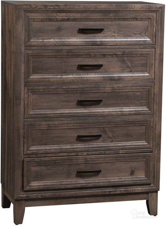 The appearance of Ridgecrest Drawer Chest designed by Liberty in the transitional interior design. This cobblestone piece of furniture  was selected by 1StopBedrooms from Ridgecrest Collection to add a touch of cosiness and style into your home. Sku: 384-BR41. Product Type: Chest. Material: Rubberwood. Image1