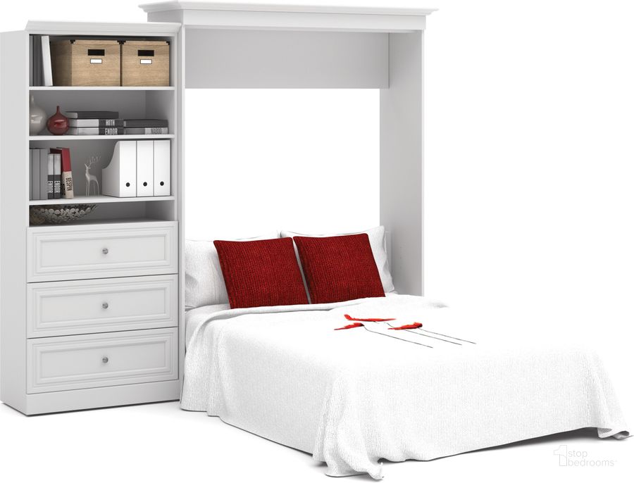 The appearance of Rigmore White Queen Murphy Bed 0qb2256540 designed by FineForm in the modern / contemporary interior design. This white piece of furniture  was selected by 1StopBedrooms from Rigmore Collection to add a touch of cosiness and style into your home. Sku: 40885-17. Material: Wood. Bed Size: Queen. Bed Type: Murphy Bed. Product Type: Murphy Bed. Image1