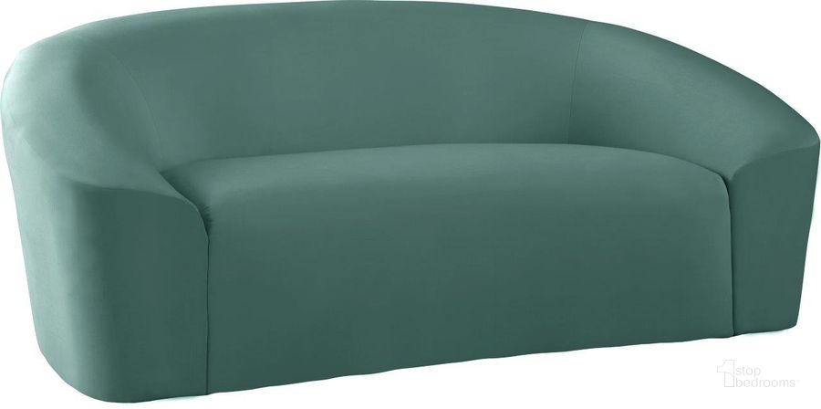 The appearance of Riley Mint Velvet Loveseat designed by Meridian in the modern / contemporary interior design. This mint velvet piece of furniture  was selected by 1StopBedrooms from Riley Collection to add a touch of cosiness and style into your home. Sku: 610Mint-L. Product Type: Loveseat. Material: Velvet. Image1