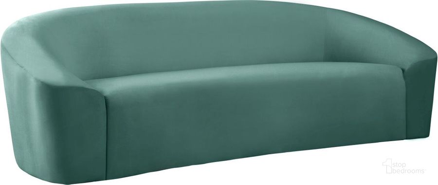 The appearance of Riley Mint Velvet Sofa designed by Meridian in the modern / contemporary interior design. This mint velvet piece of furniture  was selected by 1StopBedrooms from Riley Collection to add a touch of cosiness and style into your home. Sku: 610Mint-S. Product Type: Sofa. Material: Velvet. Image1