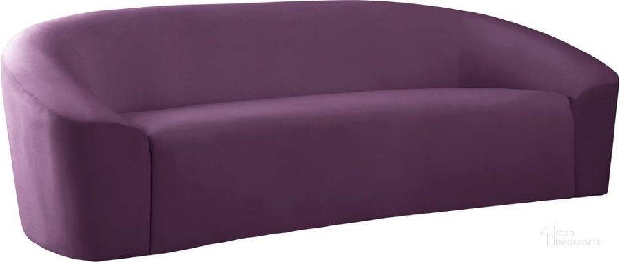 The appearance of Riley Purple Velvet Sofa designed by Meridian in the modern / contemporary interior design. This purple velvet piece of furniture  was selected by 1StopBedrooms from Riley Collection to add a touch of cosiness and style into your home. Sku: 610Purple-S. Product Type: Sofa. Material: Velvet. Image1